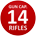 Holds 14 Rifles!