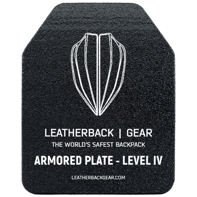 Leatherback Gear Level IV Backpack Armor Plate Insert 10" x 12" Armadillo Safe and Vault