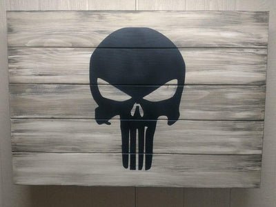 Liberty Home Large Punisher Hidden Gun Storage Sign Armadillo Safe and Vault